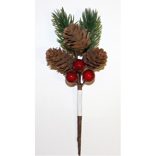 Декоративный букетик с шишками "Лесной". Рукоделие.