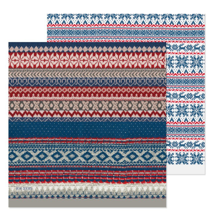 Бумага для скрапбукинга АртУзор "Вязанный орнамент" (ART680)