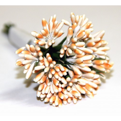 Декоративный букетик ИЗ ТЫЧИНОК. Цвет Бежевый (абрикосовый). Рукоделие.