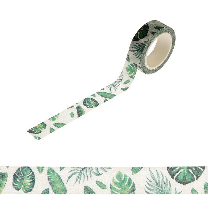 Бумажный скотч "Монстера"