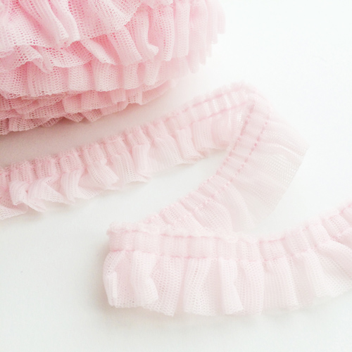 Тесьма -рюши "Юбочка", цвет розовый