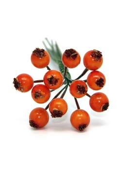 Декоративный букетик "Оранжевые ягодки-рябинки"