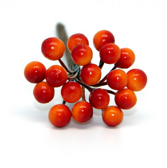 Декоративный букетик "Оранжевые ягодки круглые"