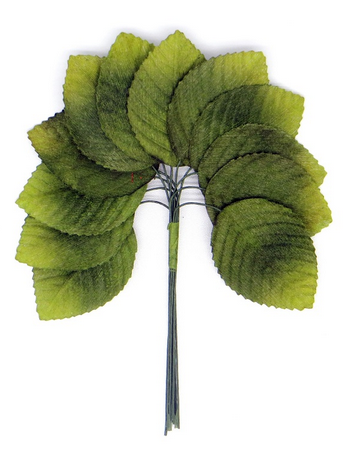 Декоративный букетик "Листики бархатистые", цвет зелёный