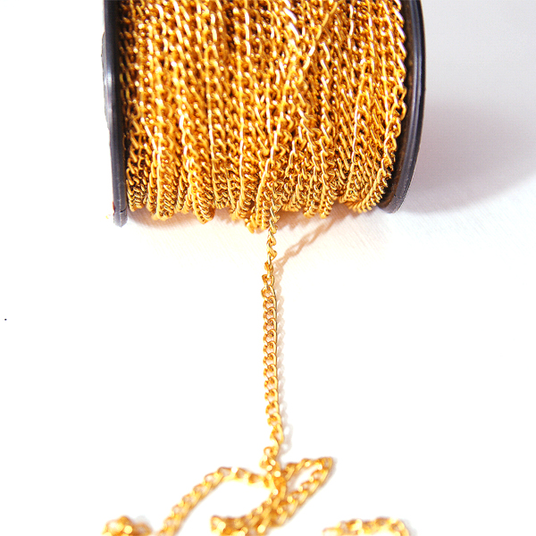 Цепочка металлическая декоративная, цвет золотой