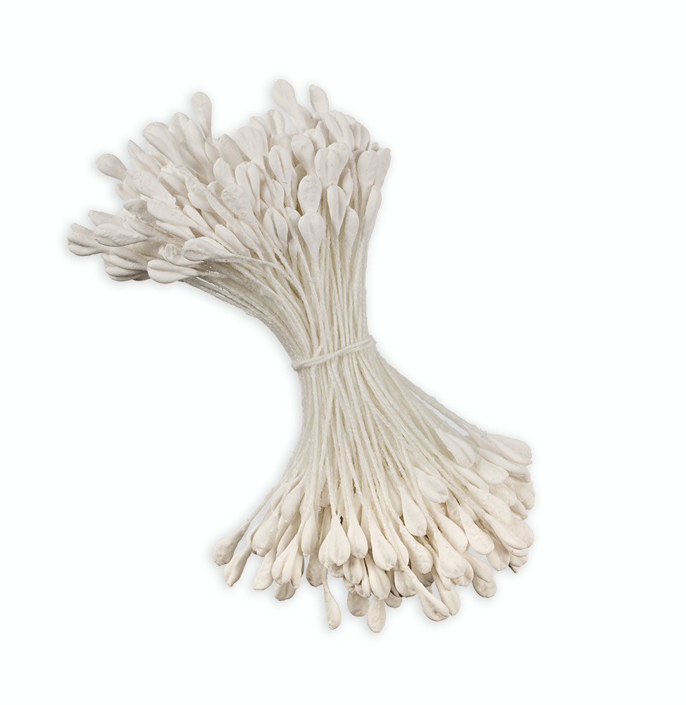 Тычинки Florico матовые с тиснением, цвет белый