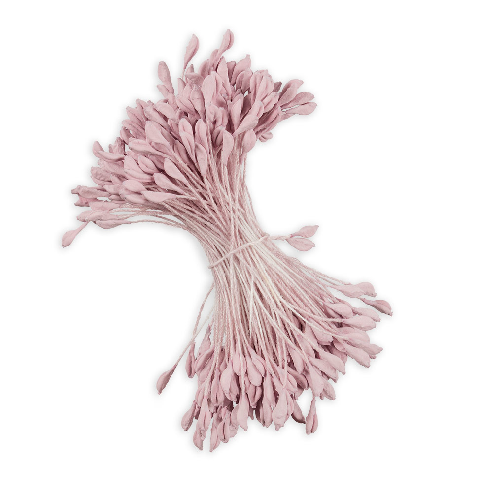 Тычинки Florico матовые с тиснением, цвет пастельный сиреневый