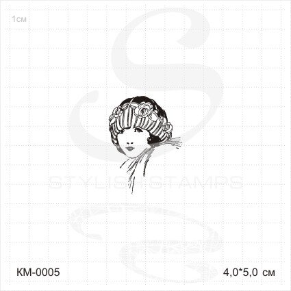 Штамп Stylish Stamps "Леди в шапочке"