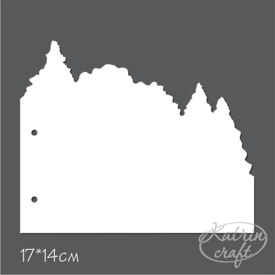 Заготовка для альбома из чипборда "Лес 17*14см"