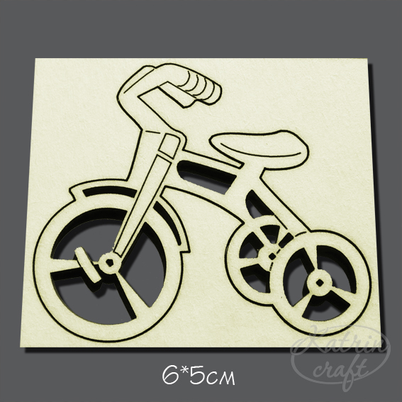 Чипборд "Велосипед трехколесный лево мал."