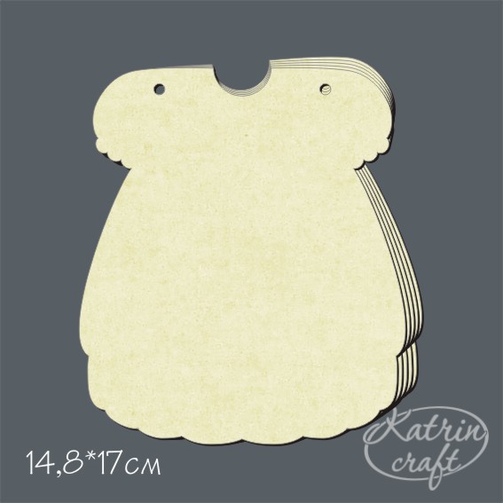 Заготовка для альбома из чипборда "Детское платье А5"