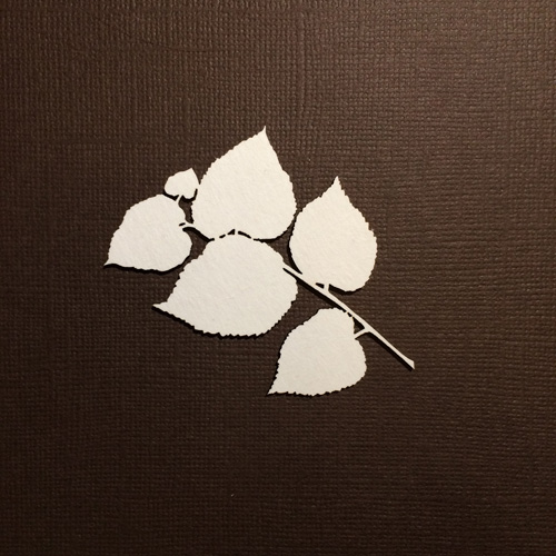 Чипборд "Ветка липы маленькая"