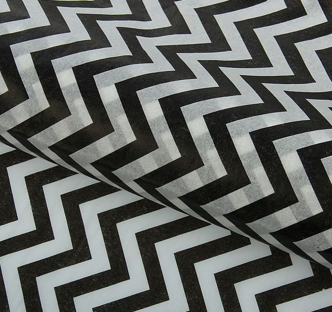 Бумага тишью "Чёрный шеврон", 50 х 66 см