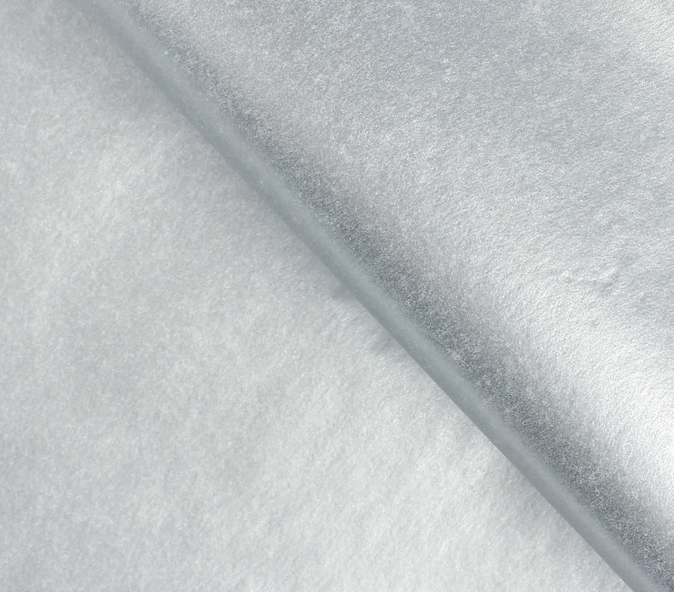 Бумага тишью ,цвет серебристый, 50 см х 66 см