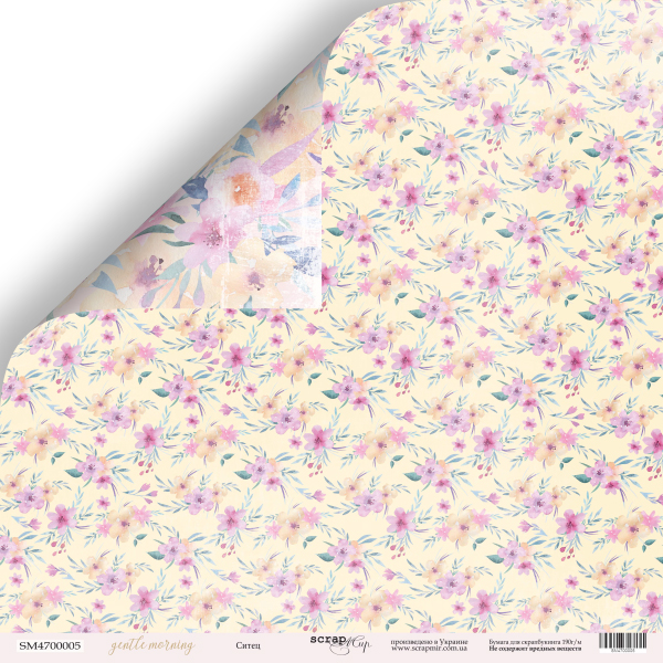 Бумага Scrapмир "Gentle Morning ", Ситец (SM370)