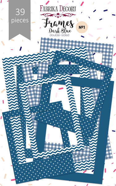 Набор картонных рамочек Фабрика Декору , цвет синий