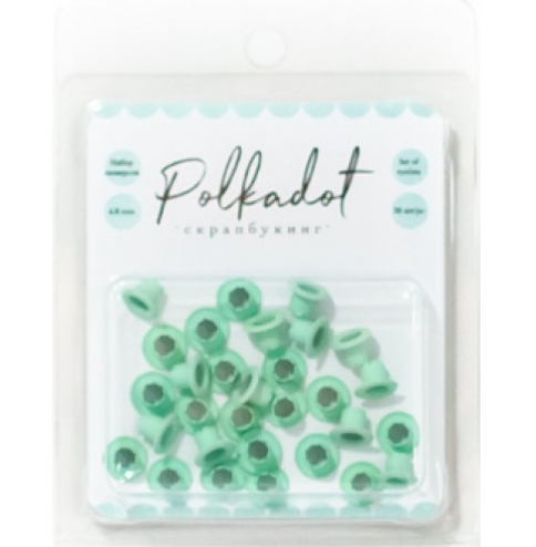 Набор люверсов Polkadot. , цвет мятный