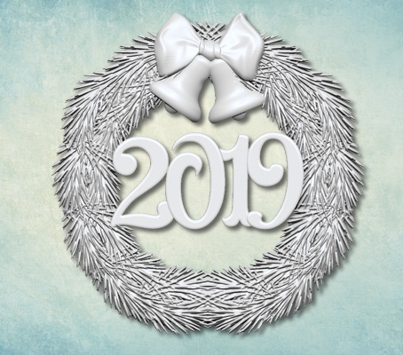 Молд Просвет "Венок 2019" малый