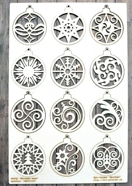 Чипборд ПроСвет "Елочные шары"