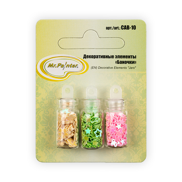 Набор мини-баночек с пайетками Mr Painter