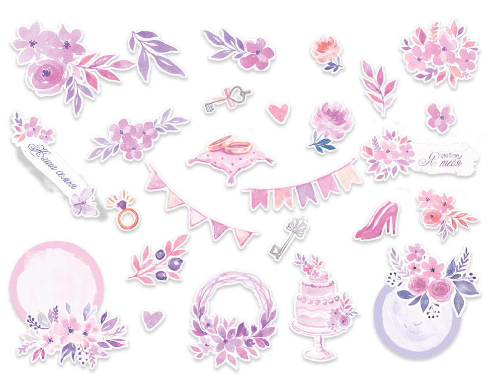 Набор картонной вырубки MrPainter "Любовь окрыляет"