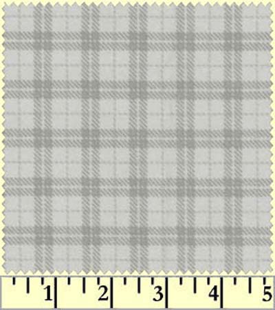 Ткань лоскутная 50 х 55 см "WOOLIES FLANNEL ", серая клетка