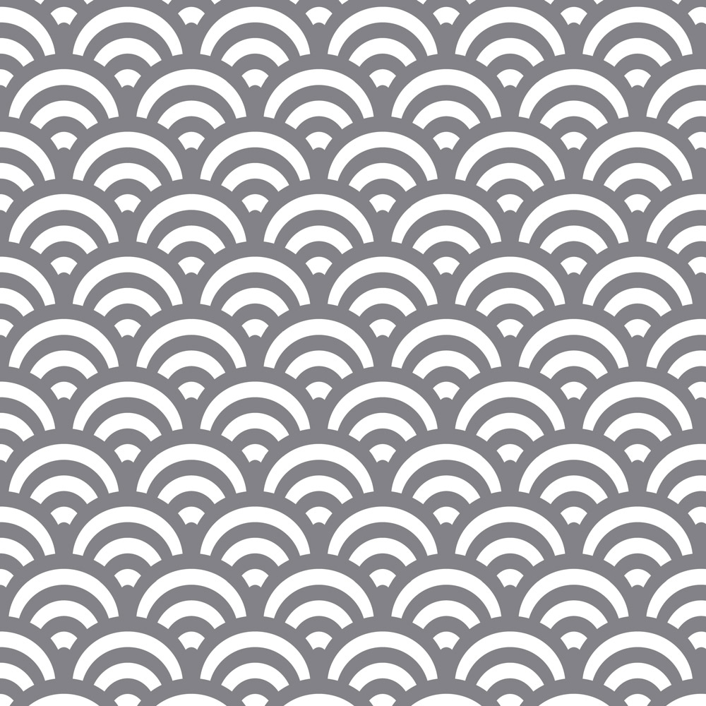 Ткань лоскутная 50 х 55 см "4500", серые фестоны