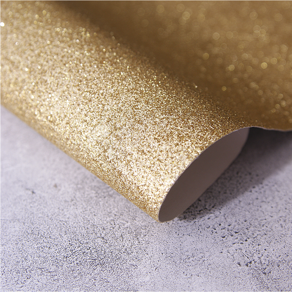 Ткань с мелким глиттером 35 х 50 см, цвет золотой
