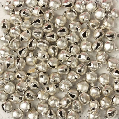 Набор метеллических подвесок"Бубенчики" цвет серебрстый.