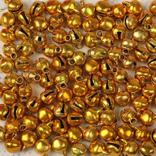 Набор метеллических подвесок"Бубенчики" цвет золотистый.