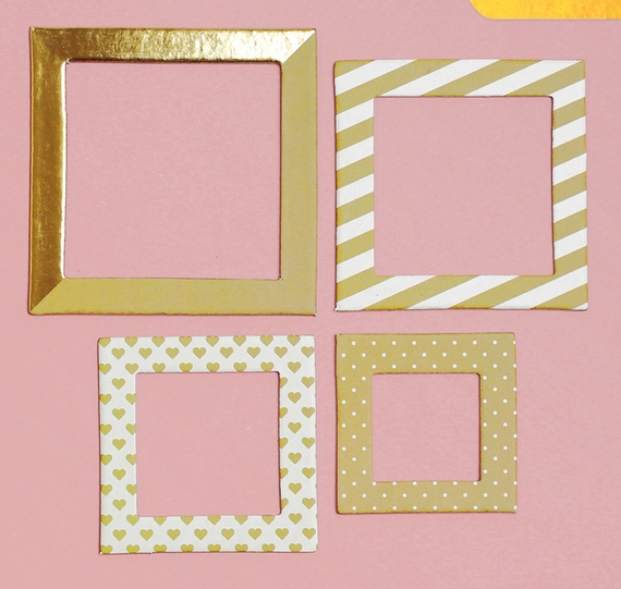 Набор рамочек Артузор с фольгированием "Изящное золото"