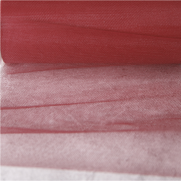 Тюль-сетка 15 см, цвет бордовый