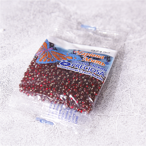Бисер Preciosa, цвет рубин