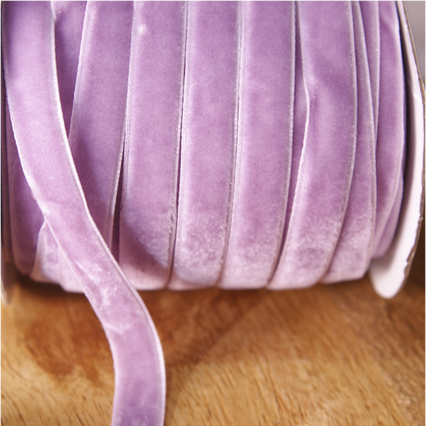 Лента бархатная 10 мм цвет Розовато-лиловый