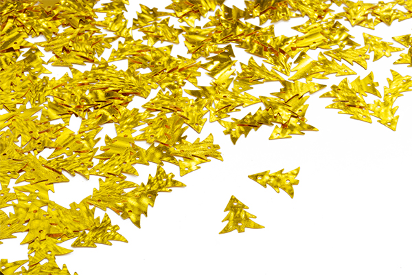 Пайетки "Ёлочки", цвет золотой, 50 грамм