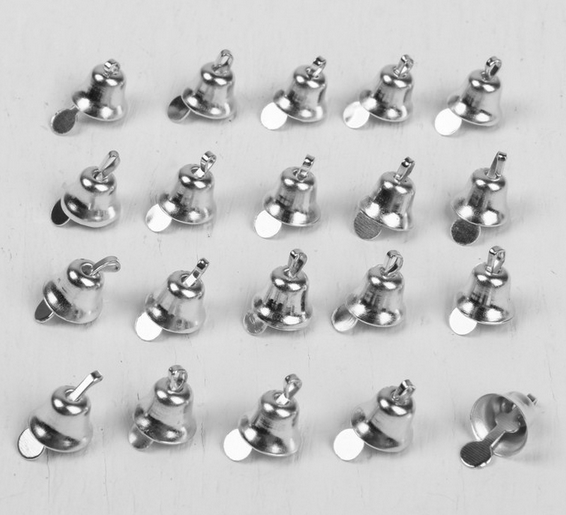 Колокольчик серебрянный, 0,8см., упаковка 20шт.