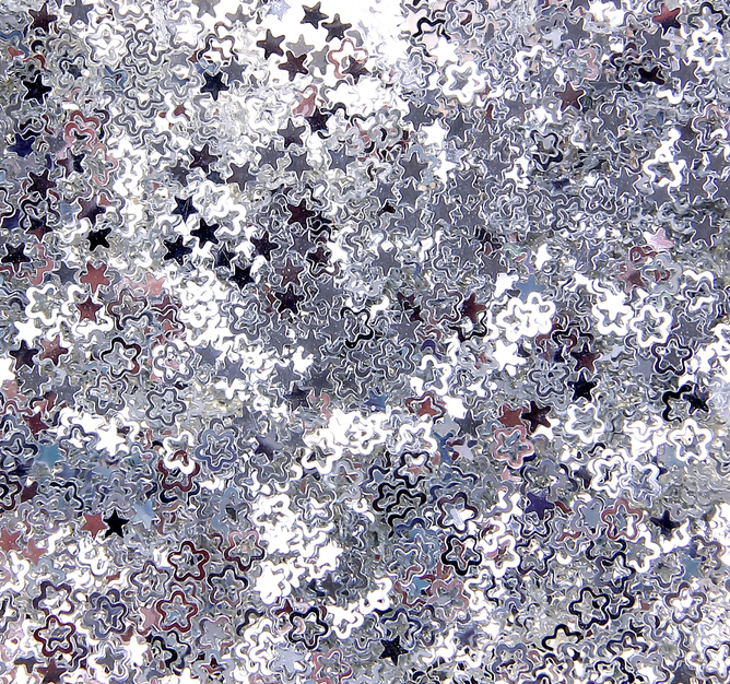 Набор пайеток "Серебряные звёздочки" 12 гр