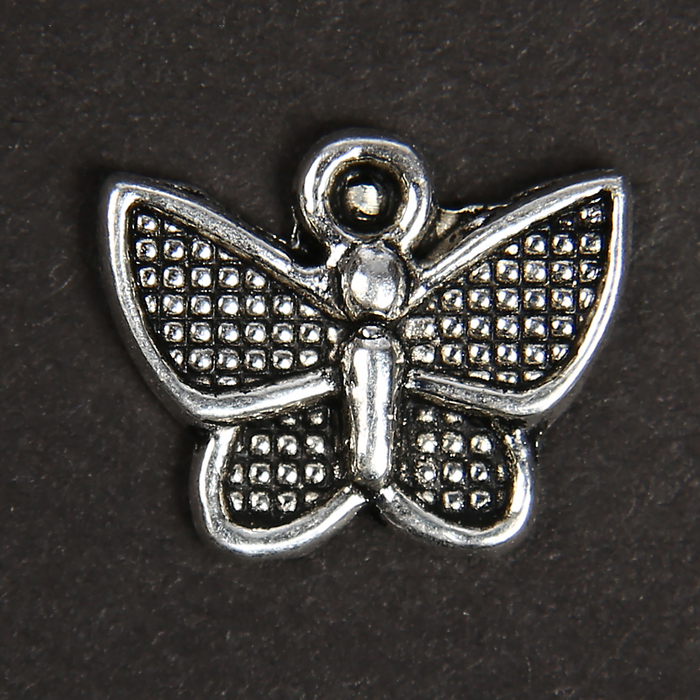 Подвеска металлическая "Бабочка мини". Цвет серебряный (769)
