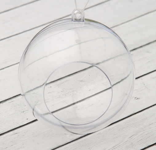 Заготовка из пластика "Шар 8 см с отверстием"