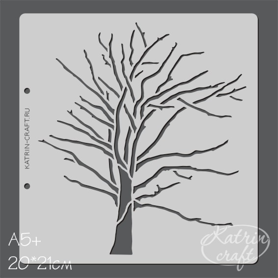 Трафарет Katrin craft 20 х 21 см "Дерево №3"