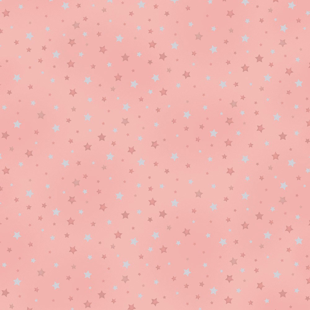 Ткань лоскутная 50 х 55 см "4594 ", звёздочки на розовом