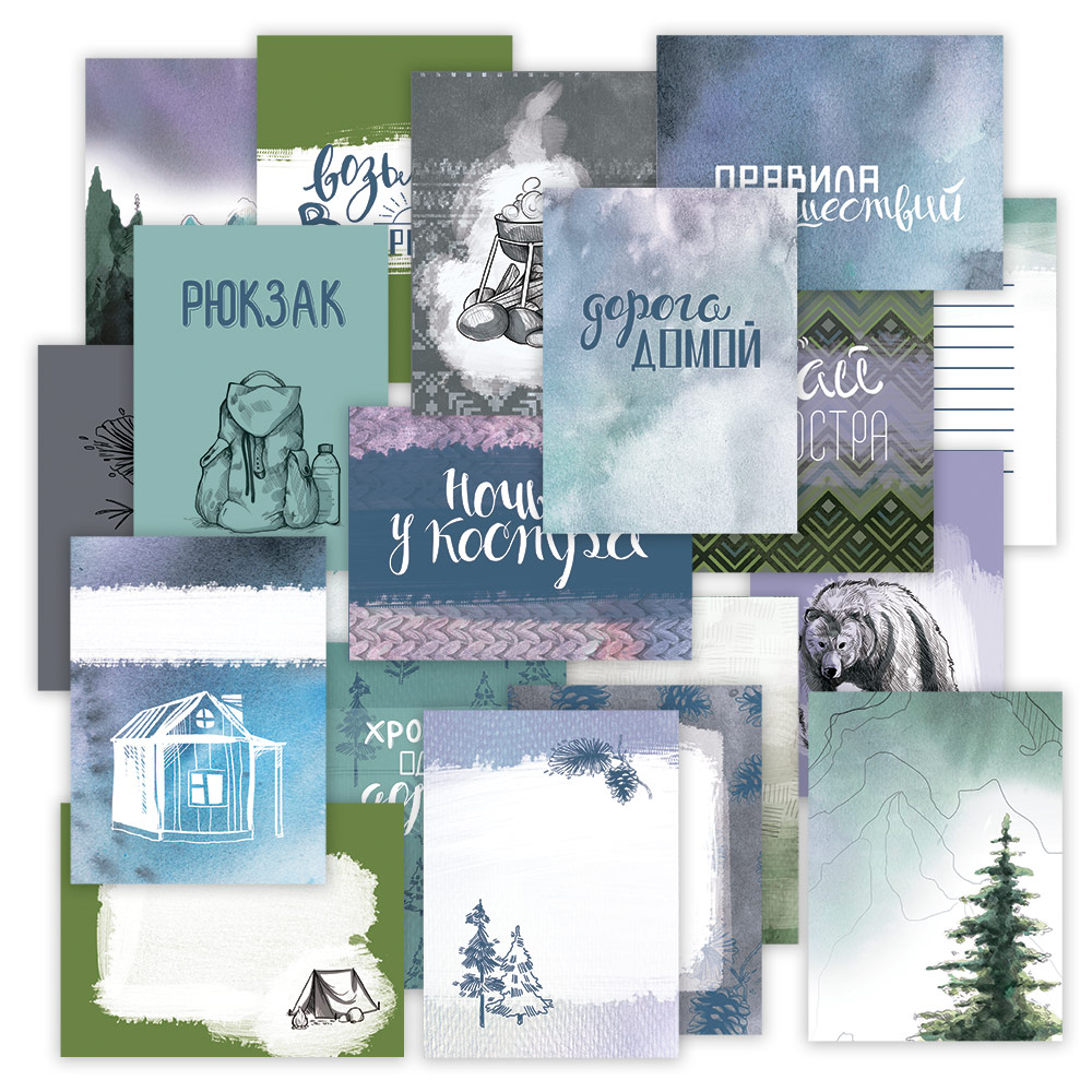 Набор карточек MrPainter "Норвежский лес"