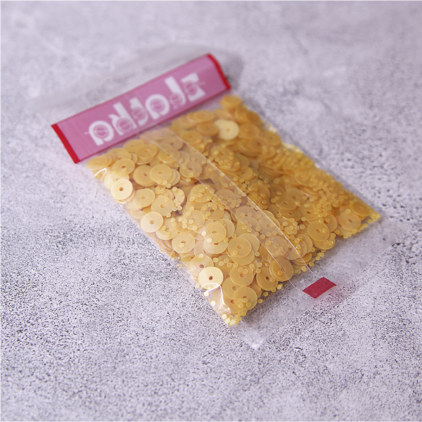 Пайетки Zlatka плоские 6 мм "Медовый"