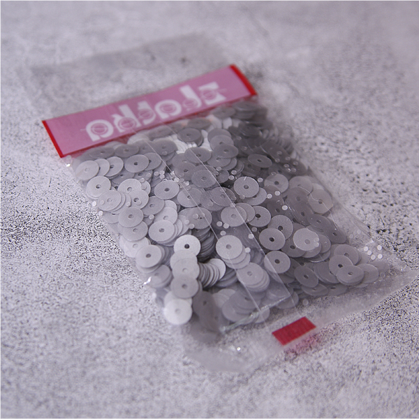 Пайетки Zlatka плоские 6 мм "Серо-серебряный"