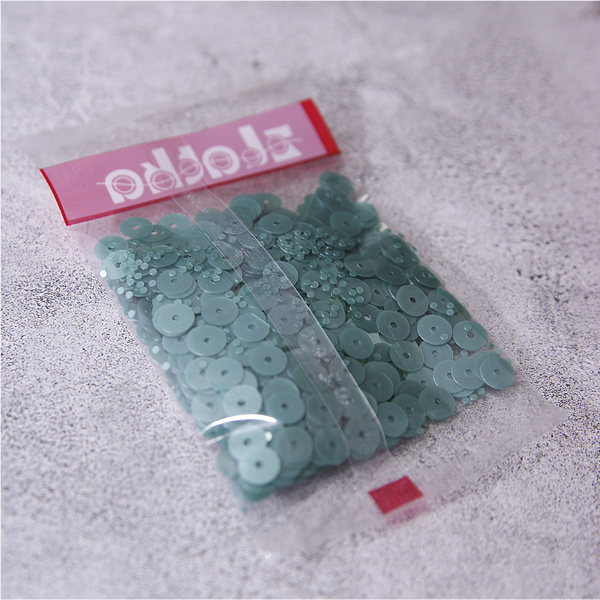 Пайетки Zlatka плоские 6 мм "Изумрудная бирюза"