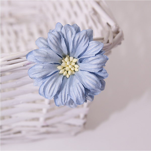 Цветок герберы 5 см, цвет голубой
