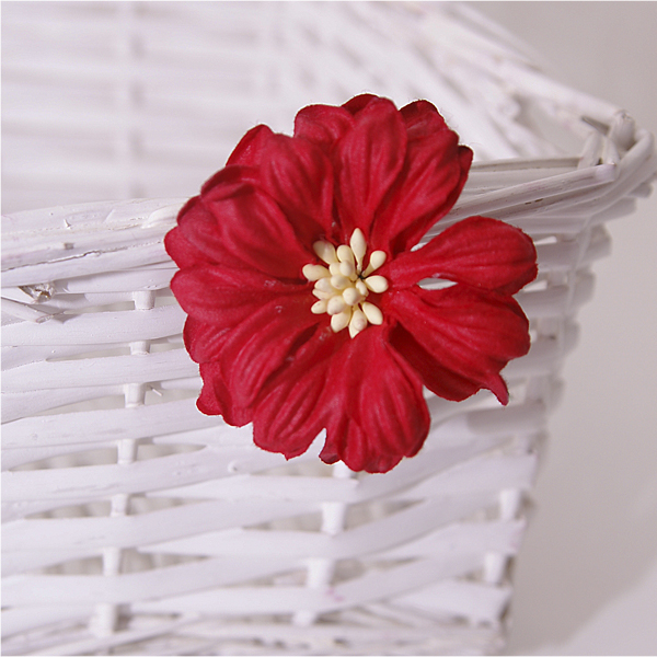 Цветок герберы 5 см, цвет красный