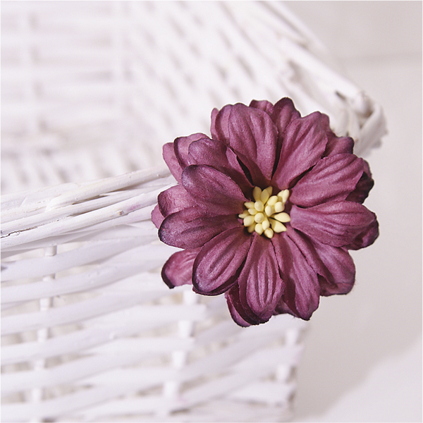 Цветок герберы 5 см, цвет бордовый