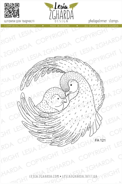 Штамп Lesia Zgharda "Под маминым крылом"