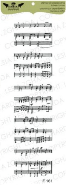 Штамп Lesia Zgharda "Ноты вертикальные"